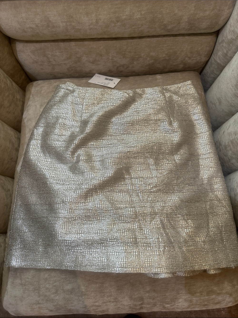 New with tags! Jonathan Simkhai silver ruffled skirt size 6 - Picture 3 of 8